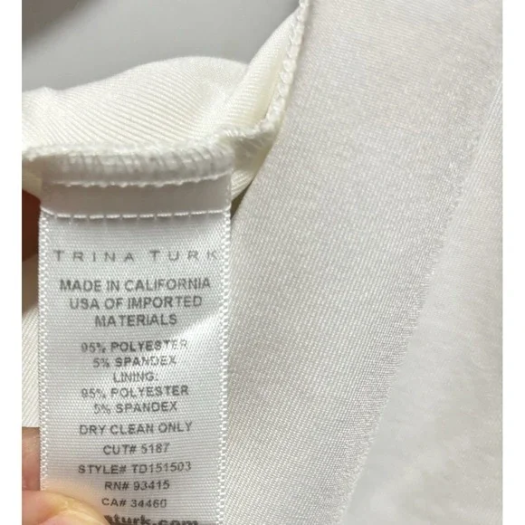 Trina Turk maxi Wrap Dress Floral Sleeveless Size 4 White Pink Orange Lined - Picture 12 of 14